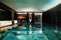 Indoor pool, spa, and gym facilities