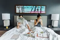 Complimentary breakfast with unique Asian options