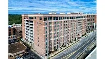 Attached parking garage with direct room access