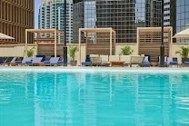 Outdoor pool for relaxation and gatherings