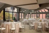 Terrace at the refined on-site restaurant and bar
