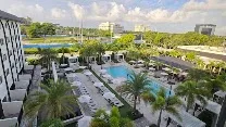 Large, open pool area with ample seating