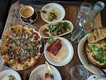 Locally-sourced, produce-forward menu