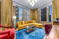 Mid-century modern aesthetic with historic touches