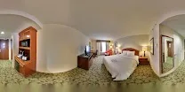 Rooms equipped with microwaves and blackout shades