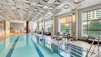 Indoor pool, spa, and gym facilities
