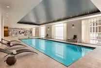 Indoor pool and fitness center on top floor