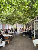 Secluded garden seating with heated patio