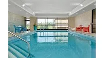 Indoor pool and on-site dining options