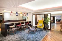 Casual restaurant with breakfast buffet