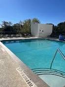 Outdoor pool with attentive maintenance