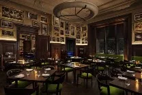 Chic lobby and bar with boutique hotel feel