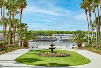 Scenic harborfront setting with river views