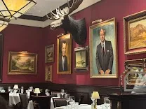 Clubby, refined dining environment