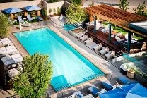 Photogenic pool area with warm water