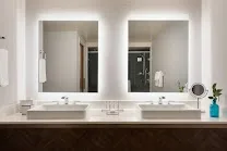 Well-equipped gym with sauna and steam room