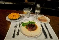 Renowned martinis and curated wine selection