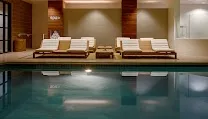 Heated saltwater pool suitable for extended swims