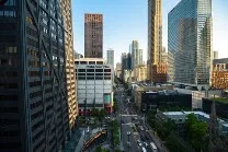 Central Michigan Avenue with lake views