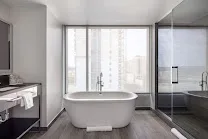Artistically designed suites with soaking tubs