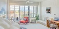Nautical-themed rooms with ocean views and balconies