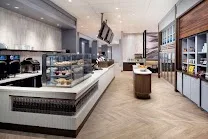 American eatery with a bar and terrace