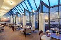 Refined restaurant, lounge, and business facilities