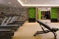 Boutique-style fitness center with natural ambiance