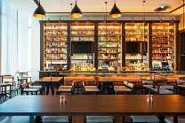 Sleek eatery within the hotel