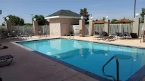 Outdoor pool and hot tub