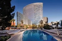 Three outdoor pools with ample loungers