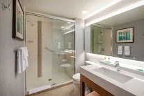 Bright, modern guest rooms with thoughtful layout