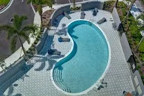 Outdoor pool for relaxation and casual gatherings