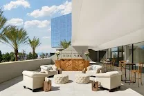 Outdoor pool ideal for post-event relaxation