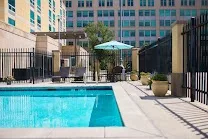 Outdoor pool with controlled temperature