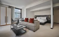 Spacious corner suites with park views