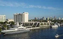 Waterfront setting beside the marina