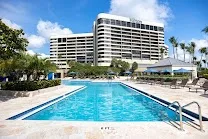 Outdoor pool and sports courts