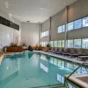Indoor and outdoor pools with whirlpool