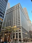 Historic landmark building in Chicago Loop