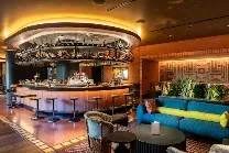 Trendy bar with lively entertainment