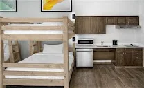 Suites with full kitchens and spacious layouts