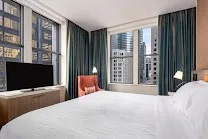 Clean, modern rooms with separate seating areas