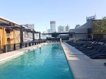 Rooftop outdoor pool with city views