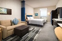 Spacious suites with kitchenettes